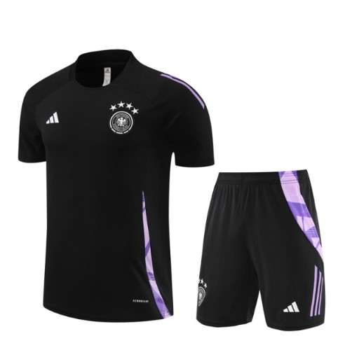 Germany 2024 short sleeve and shorts tracksuit black