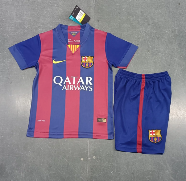 Barcelona 2014/2015 home retro kids kit (top+shorts)