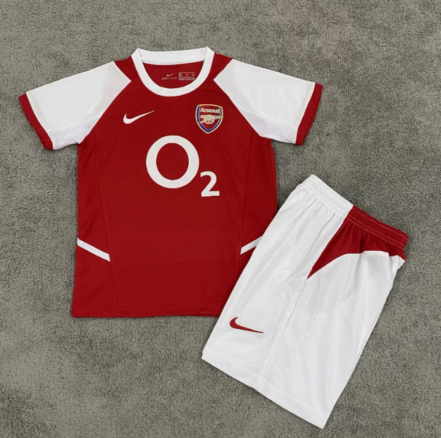 Arsenal 2002/2003 home retro kids kit (top+shorts)