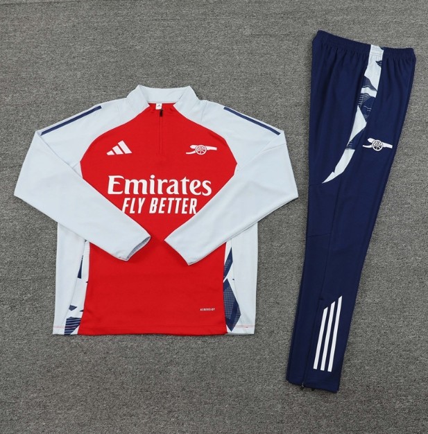 Arsenal 2024/2025 1/4 zipper tracksuit  red