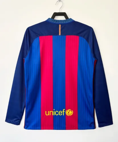 Barcelona 2016/2017 home retro shirt Messi Neymar JR long-sleeve