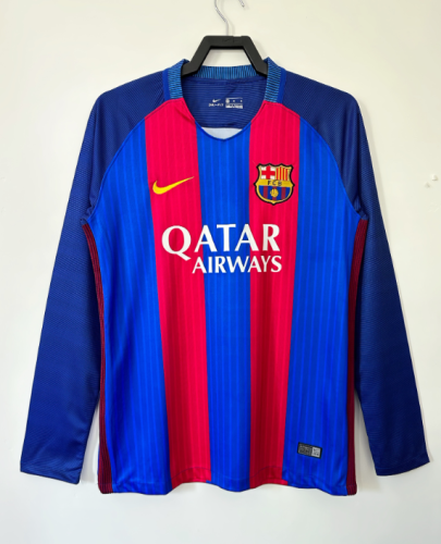 Barcelona 2016/2017 home retro shirt Messi Neymar JR long-sleeve