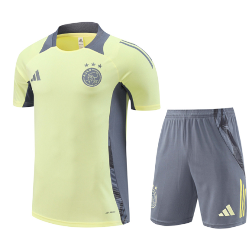 Ajax 2024/2025 short sleeve and shorts tracksuit yellow