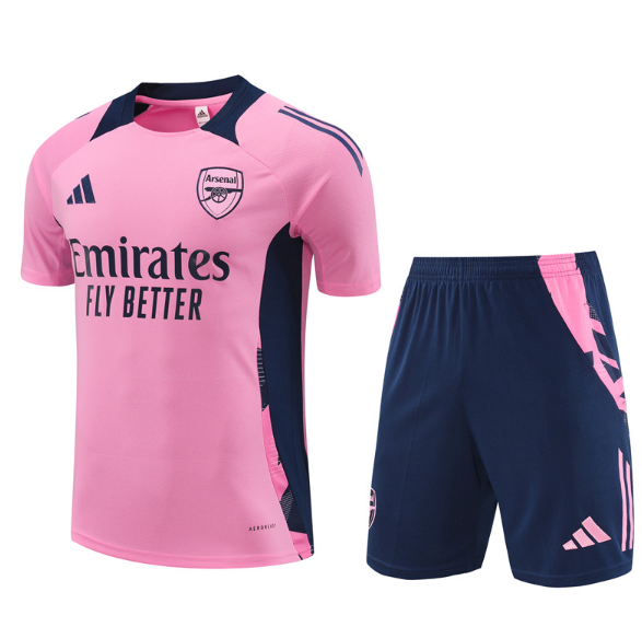 Arsenal 2024/2025 short sleeve and shorts tracksuit pink