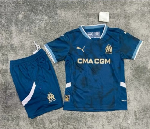 Marseille 2024/2025 away full set kit (Adult and Kids)