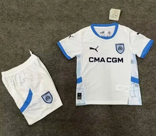 Marseille 2024/2025 home full set kit (Adult and Kids)