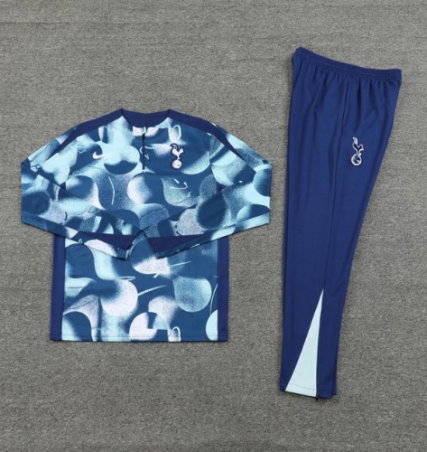 Tottenham Hotspur 2024/2025 1/4 zipper tracksuit camouflage blue