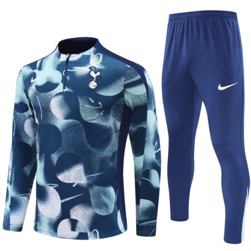 Tottenham Hotspur 2024/2025 1/4 zipper tracksuit camouflage blue