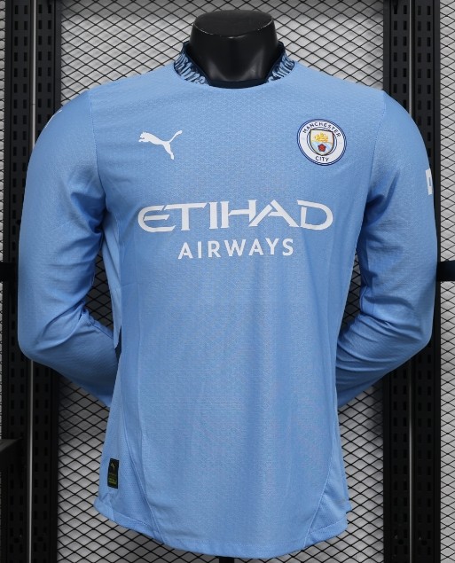 Manchester City 2024/2025 home shirt player version long-sleeve