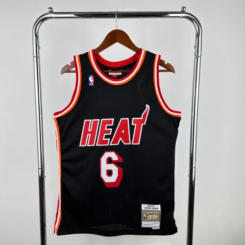 Miami Heat NBA Shirt 1314 season Black JAMES 6