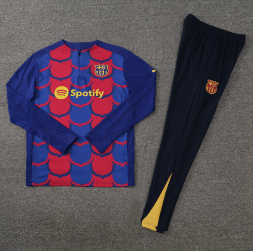 Barcelona 2024/2025 1/4 zipper tracksuit camouflage red