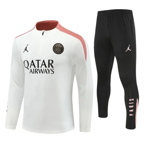 Paris Saint-Germain PSG 2024/2025 1/4 zipper JD tracksuit white