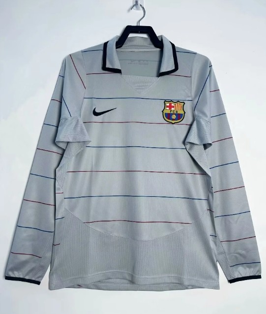 Barcelona 2003/2004 away retro shirt long-sleeve messi ronaldinho