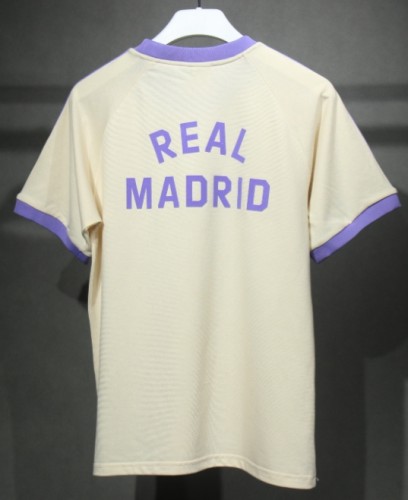 Real Madrid retro cotton shirt light yellow