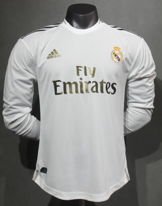 Real Madrid 2019/2020 home retro shirt Player version long-sleeve