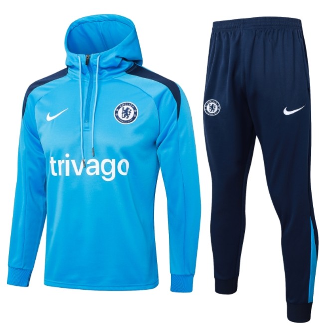 Chelsea 2024/2025 hooded tracksuit light blue