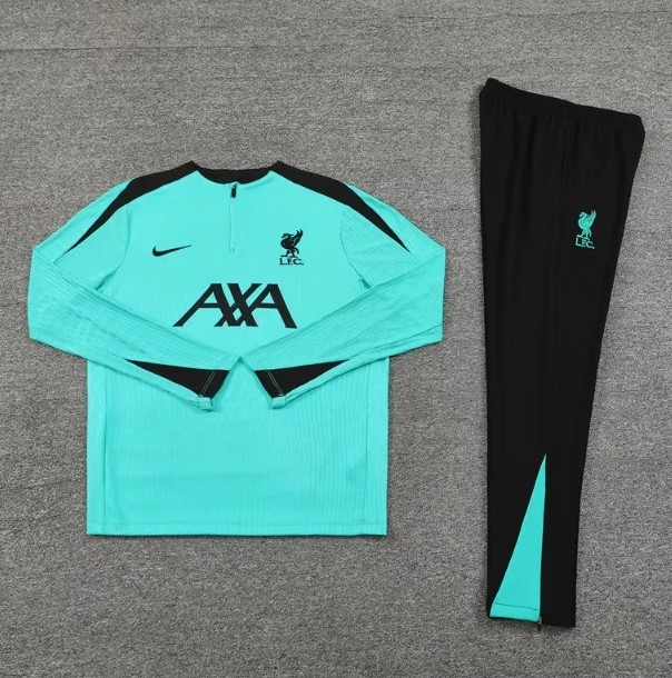 Liverpool 2024/2025 1/4 zipper tracksuit light green
