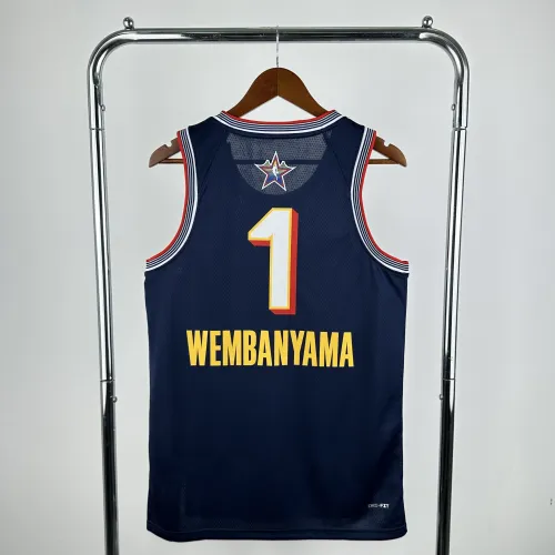 ALL-Star 2025 NBA Shirt Navy blue WEMBANYAMA 1