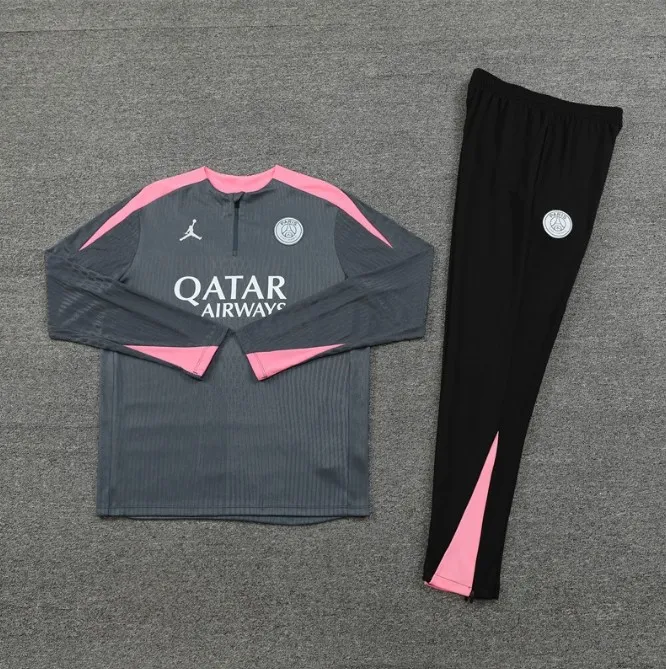Paris Saint-Germain PSG 2024/2025 1/4 zipper NK tracksuit grey