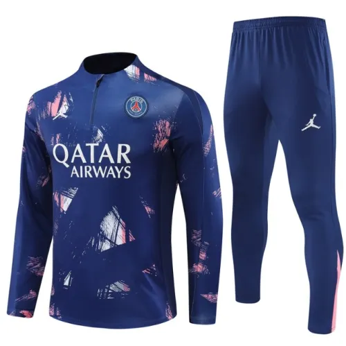 Paris Saint-Germain PSG 2024/2025 1/4 zipper JD tracksuit camouflage blue