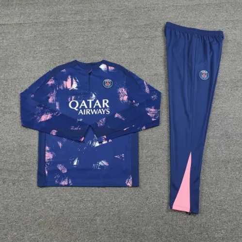 Paris Saint-Germain PSG 2024/2025 1/4 zipper JD tracksuit camouflage blue