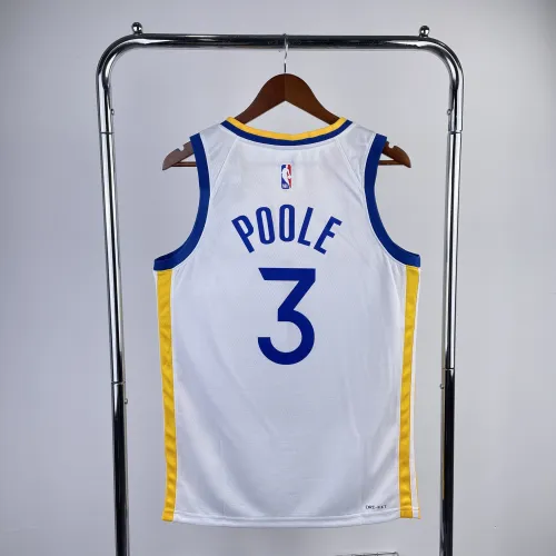 Golden State Warriors NBA Shirt V-Neck White Poole 3