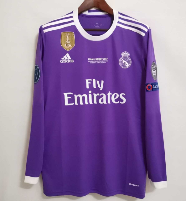 Real Madrid 2016/2017 away retro shirt long-sleeve Ronaldo