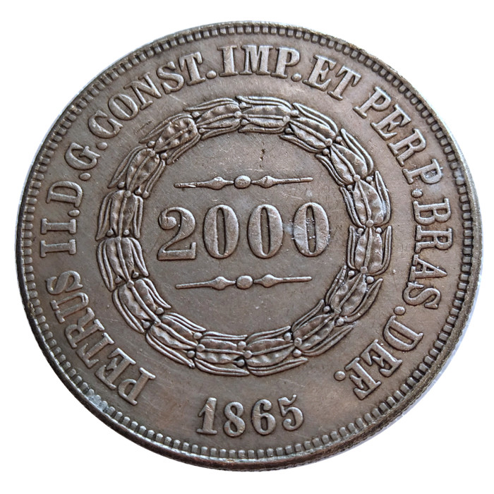 (1853-1867)12pcs Brazil 2000 Reis Silver Plated Copy Coins