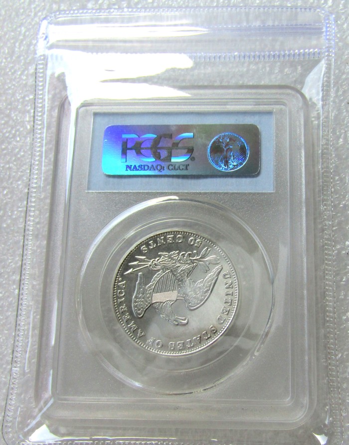 PCGS 1836 AU55 50C Capped Bust Half Dollar Coin Transparent Box