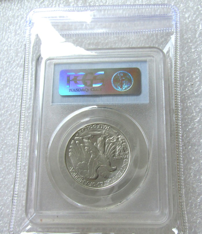 PCGS 1936 PR64 50C  Walking Liberty Half Dollar Coin Transparent Box