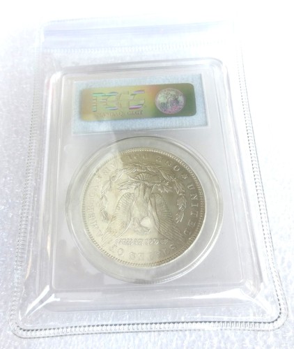 PCGS 1886-O MS62 $1 Morgan Dollar Coin Transparent Box