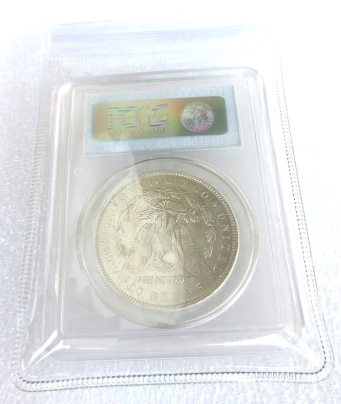PCGS 1886-O MS62 $1 Morgan Dollar Coin Transparent Box