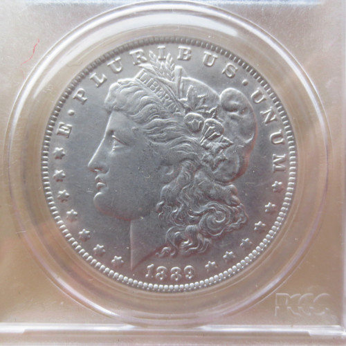 PCGS 1889-CC VF30 $1 Morgan Dollar Coin Transparent Box