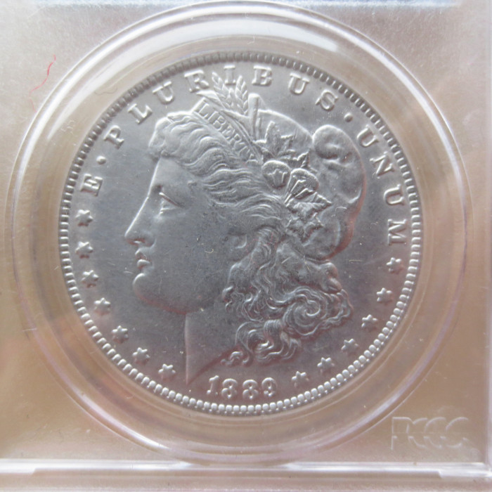 PCGS 1889-CC VF30 $1 Morgan Dollar Coin Transparent Box