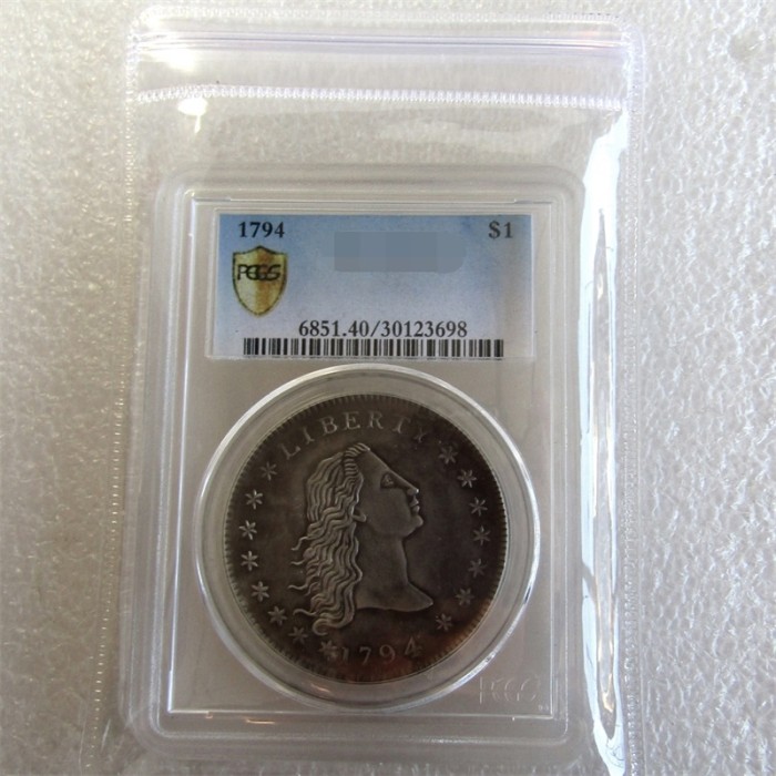 PCGS 1794 XF40 $1  Flowing Hair Dollar Coin Transparent Box