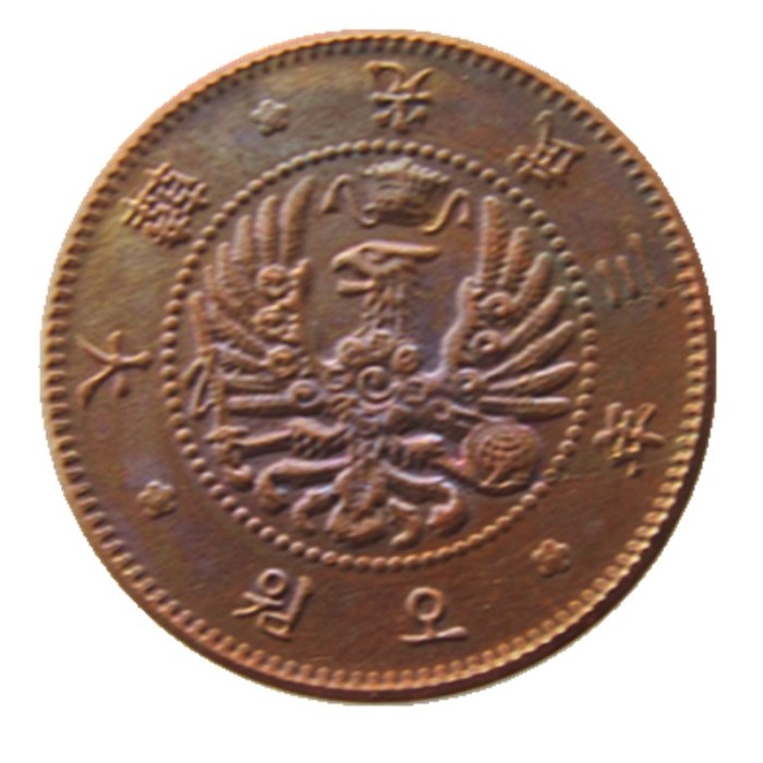 KR34 Korea 3th Year of Guangmu 5 Chon Copper Coins Copy
