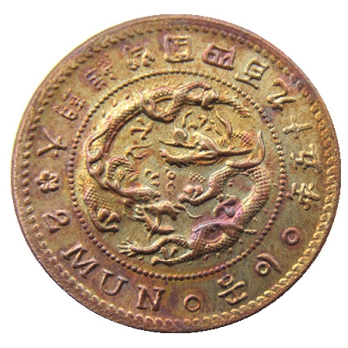 KR41 Asia Korea Kingdom of Joseon 2 Mun King Gojong 495 Custom Decorative Copper Metal Copy Coins