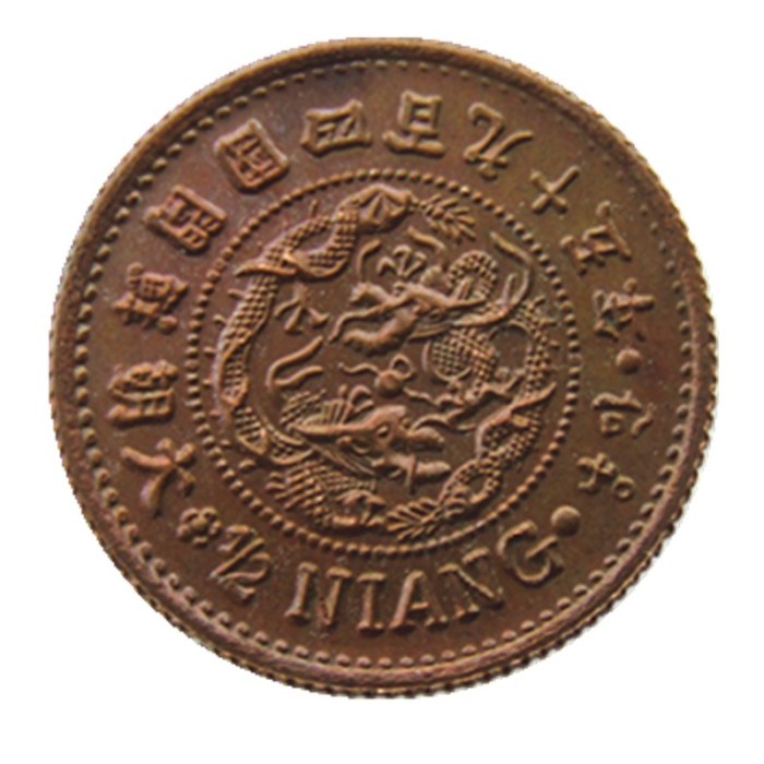 KR65 Korea Asia Korea Kingdom of Joseon Half Yang King Gojong 495 Copper Coins Copy