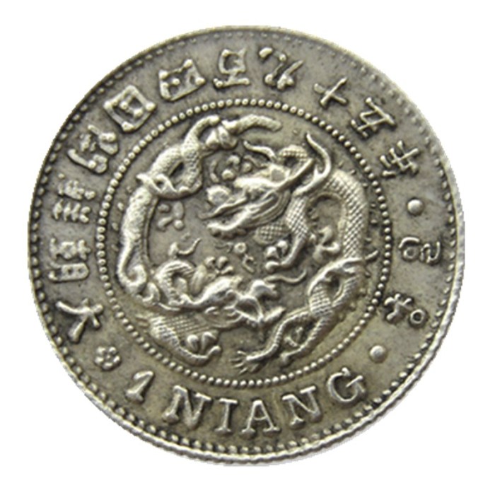 KR66 Korea Asia Korea Kingdom of Joseon 1 Yang King Gojong 495 Silver Plated Coins Copy