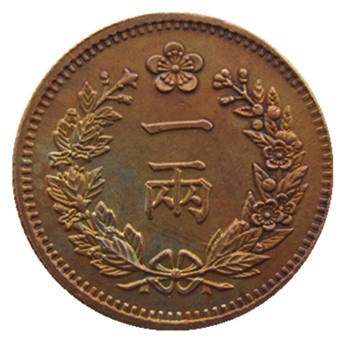 Korea Asia Korea Kingdom of Joseon 1 Yany King Gojong 502 Copper/ Silver Plated Coins Copy