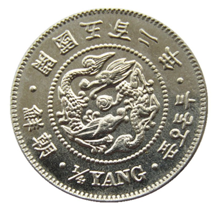 Asia Korea - Kingdom of Joseon 1/4 Yang (Yi Hyong) 502 Nickel Plated Copy Coins KR81