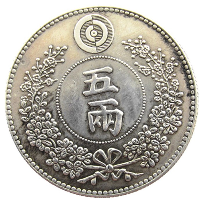 Korea Asia Korea Kingdom of Joseon 5 Mun King Gojong 495 5 Yang Copper/Silver Plated Coins Copy KR70