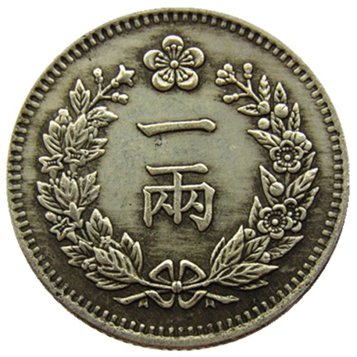 Korea Asia Korea Kingdom of Joseon 1 Yany King Gojong 502 Copper/ Silver Plated Coins Copy