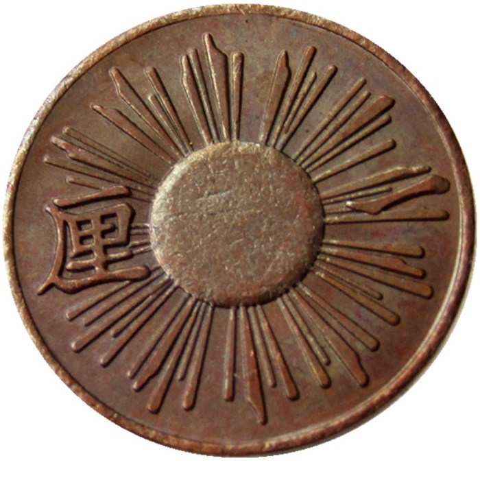 Reproduction Asia Japan 1 Rin  - Meiji 3 Year  Copper Metal Copy Coins