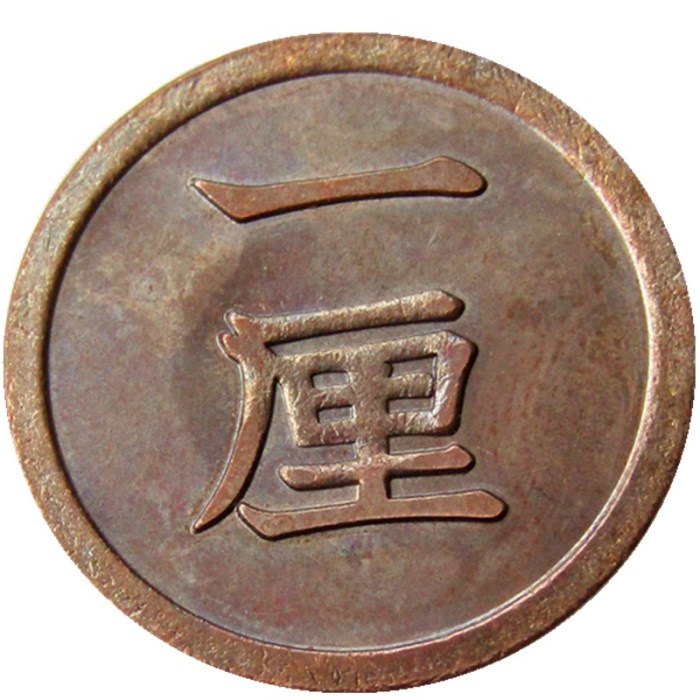 Reproduction Asia Japan 1 Rin  - Meiji 13 Year  Copper Metal Copy Coins