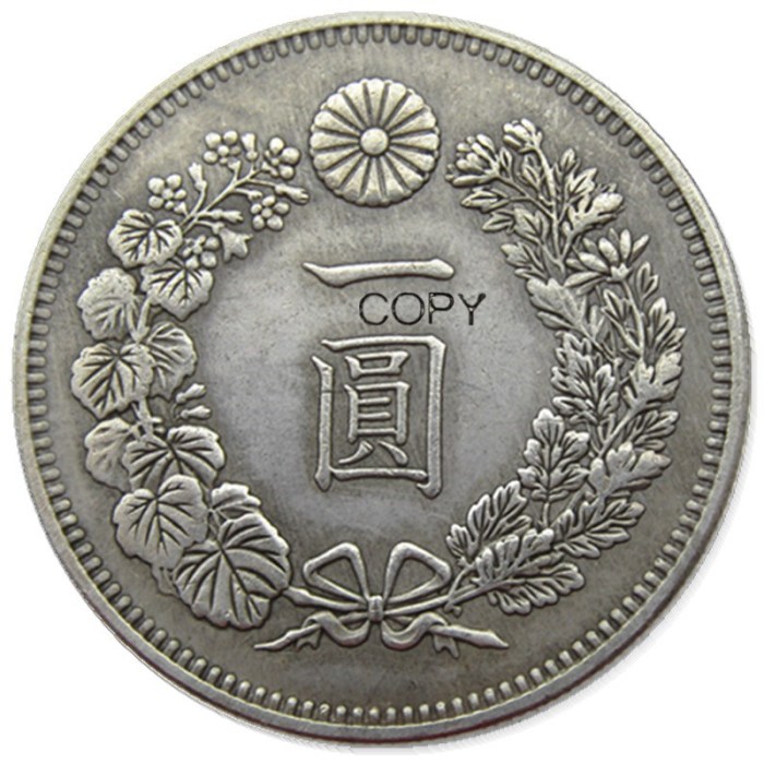 Reproduction Asia Japan 1 Yen - Meiji 20 Year Silver Plated Metal Copy Coins