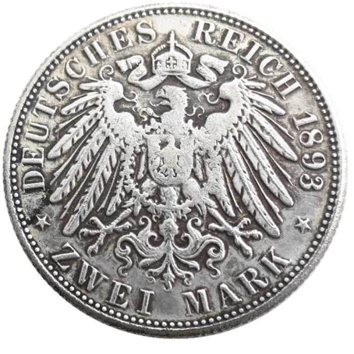 Germany 2 Mark (1891-1913) 11pcs Dates For Chose Silver Plated Copy Coins