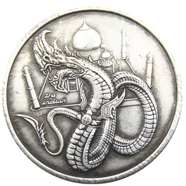 #158 HOBO US Morgan Silver Plated Dollar skull zombie skeleton Copy Coin