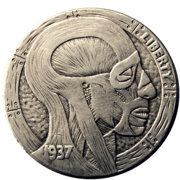 Hobo Nickel US 1937-D 3-Legged Buffalo Cent Nickel Rare Creative Funny Copy Coin Type 23