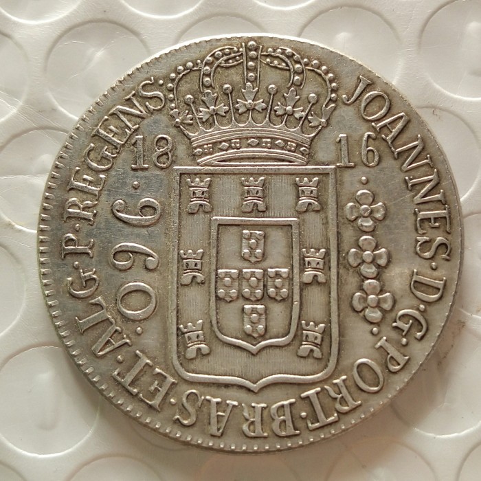 Brazil 1816 960 Reis Silver Plated Copy Coins